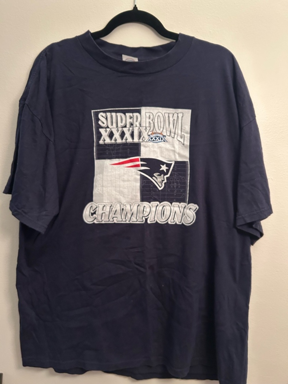 New England Patriots Super Bowl XXXIX Champions Navy Graphic Tee
